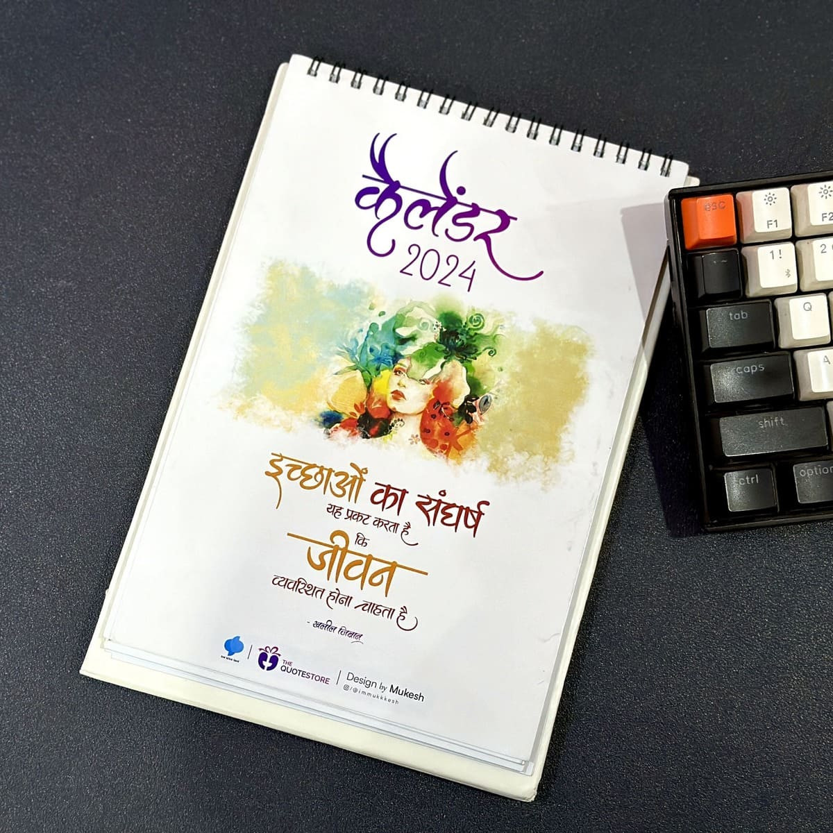 2024 Desk Calendar with Hindi Quotes by TheQuoteStore
